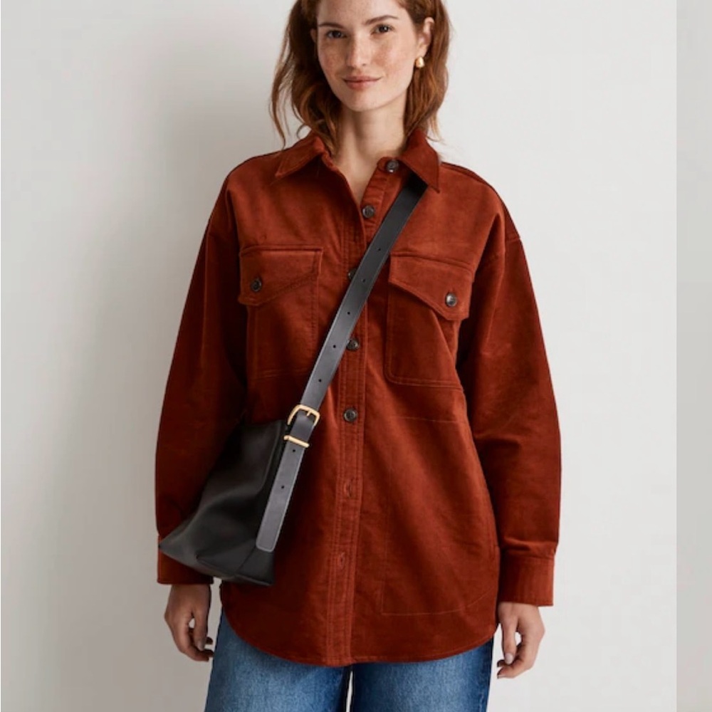 MADEWELL oversized corduroy shirt jacket size S
